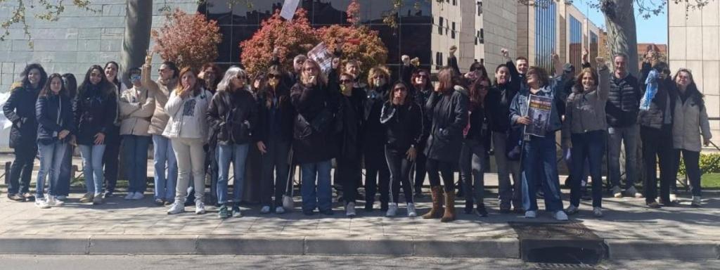 Trabajadores de Lean concentrados en Madrid