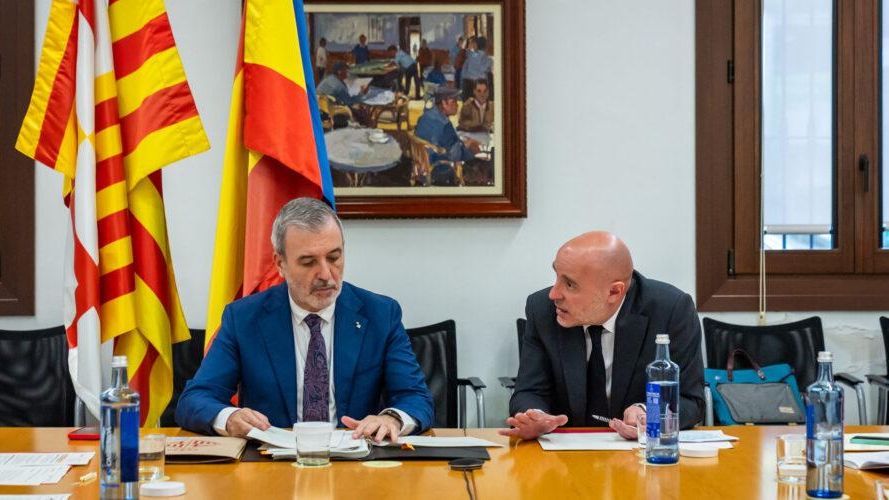 Jaume Collboni i Prieto durant la trobada