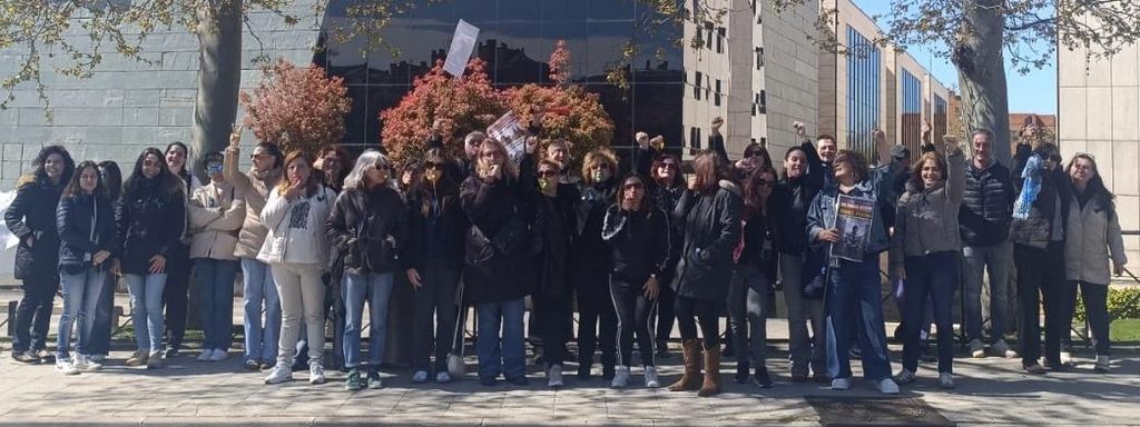 Treballadors de Lean concentrats a Madrid