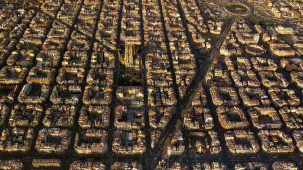 Imagen del Eixample, diseñado por Cerdà