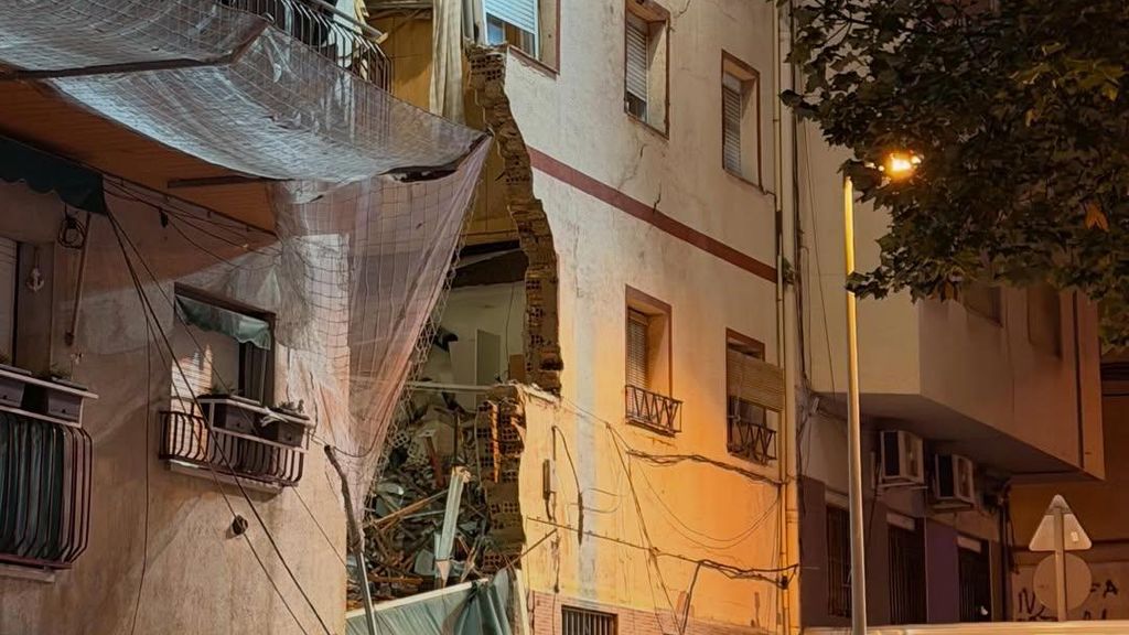 El edificio derrumbado en Badalona