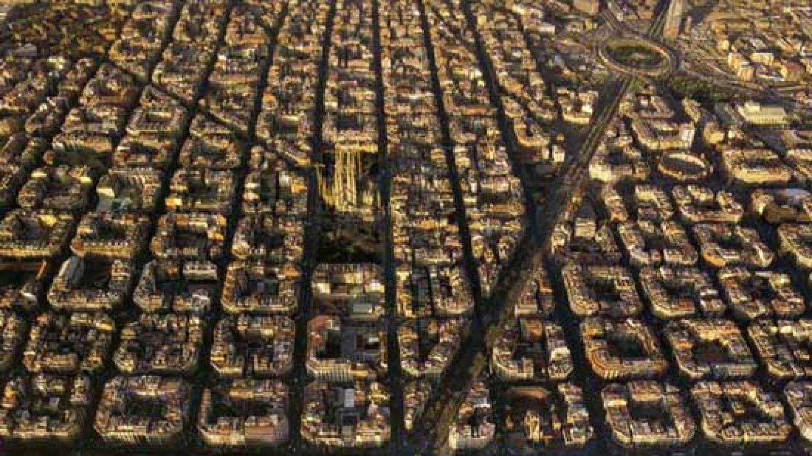 Imagen del Eixample, diseñado por Cerdà
