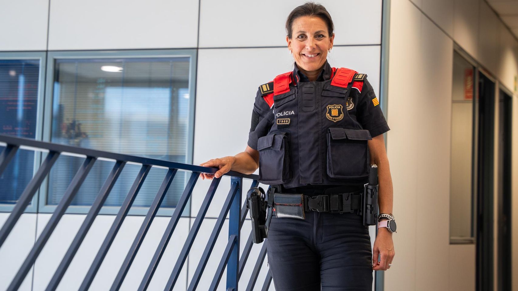 Elena Martínez, la nueva intendenta jefa de la comisaría de mossos de Badalona, durante su entrevista con Metrópoli