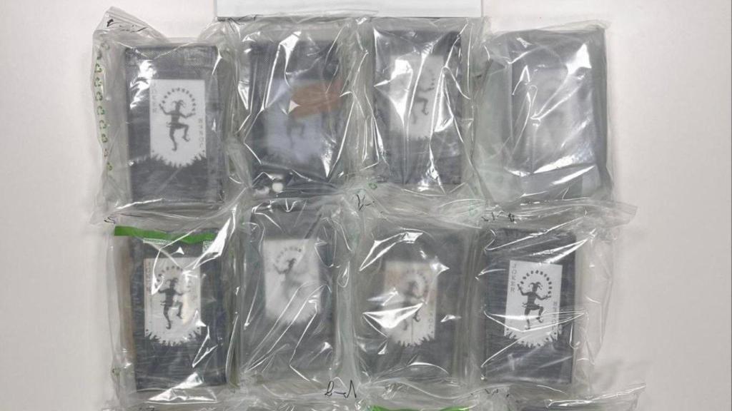 Los 12 paquetes de cocaína intervenidos en el registro