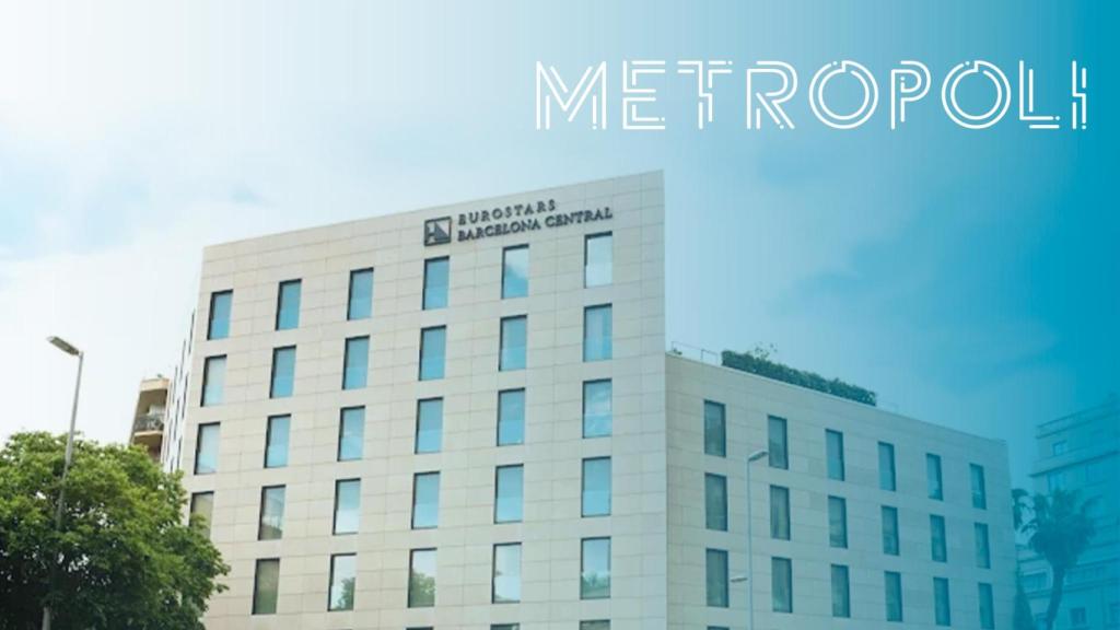 El Hotel Eurostars Barcelona Central, con el logo de Metrópoli
