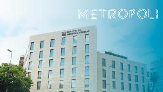 El Hotel Eurostars Barcelona Central, con el logo de Metrópoli