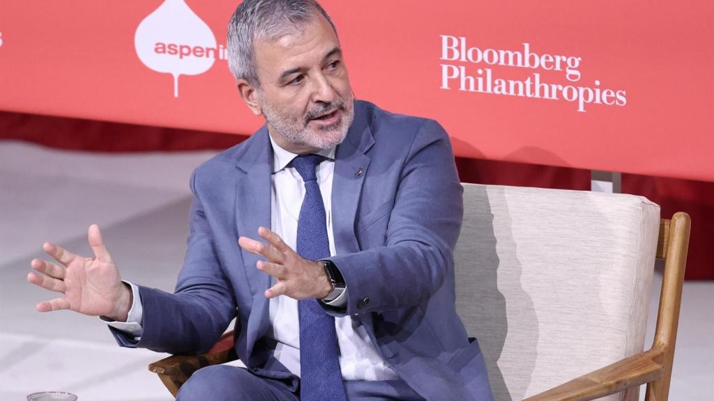 El alcalde de Barcelona, Jaume Collboni, durante el Bloomberg CityLab 2026, en el Teatro Real de Madrid este martes, 28 de abril