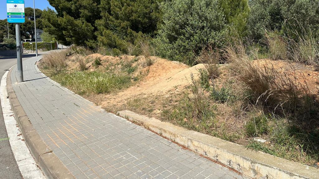 Camí per accedir a la tenda de campanya d'Antonio