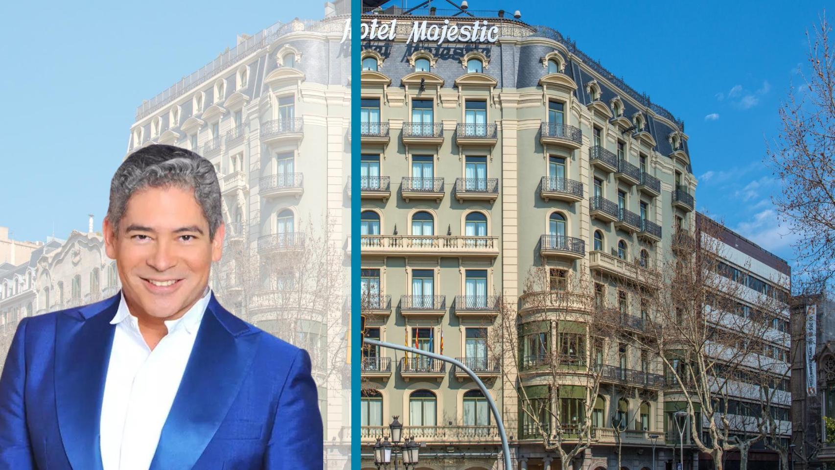 Fotomontaje de Boris Izaguirre y el Hotel Majestic
