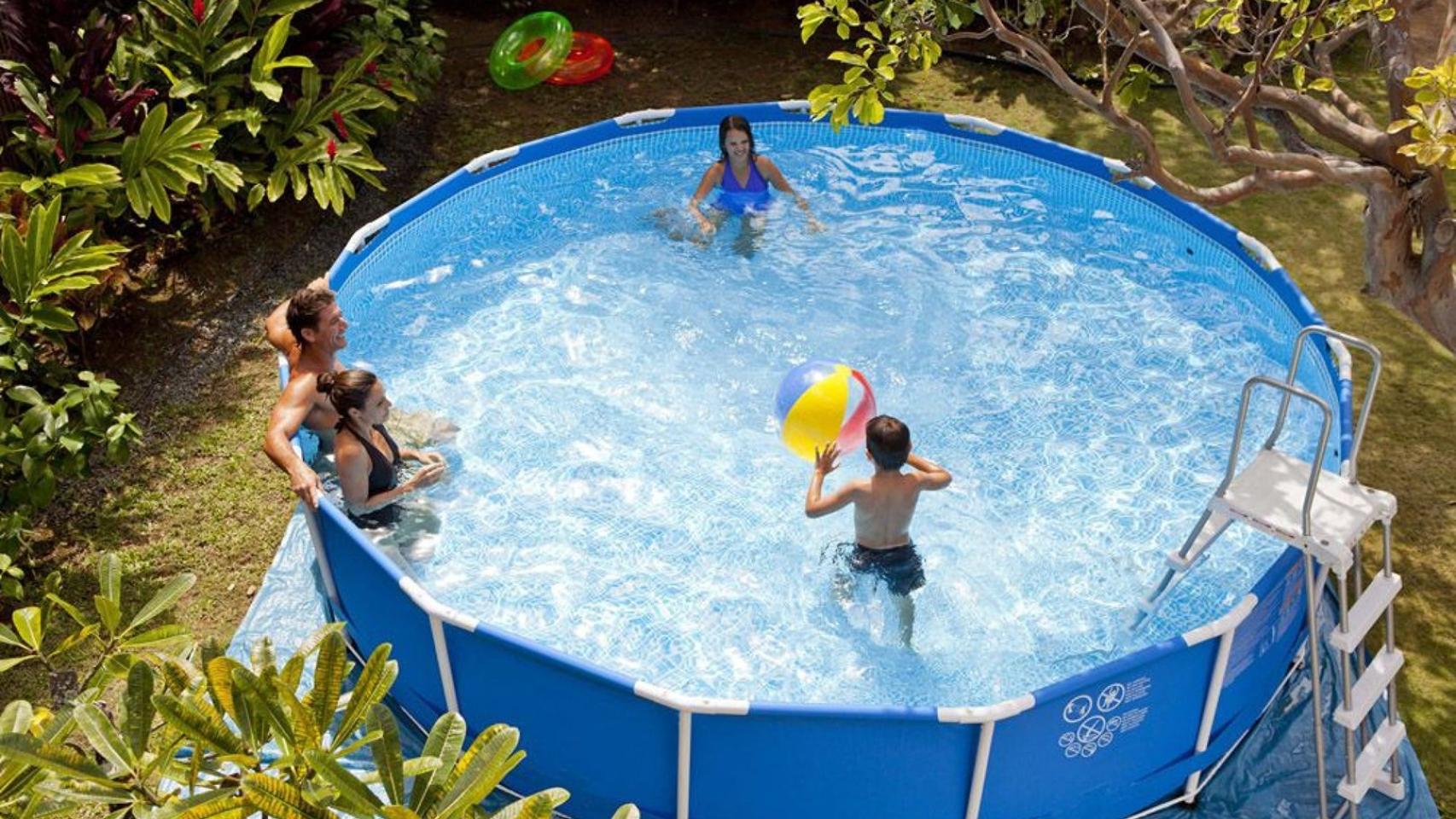 Piscina desmontavle en terraza