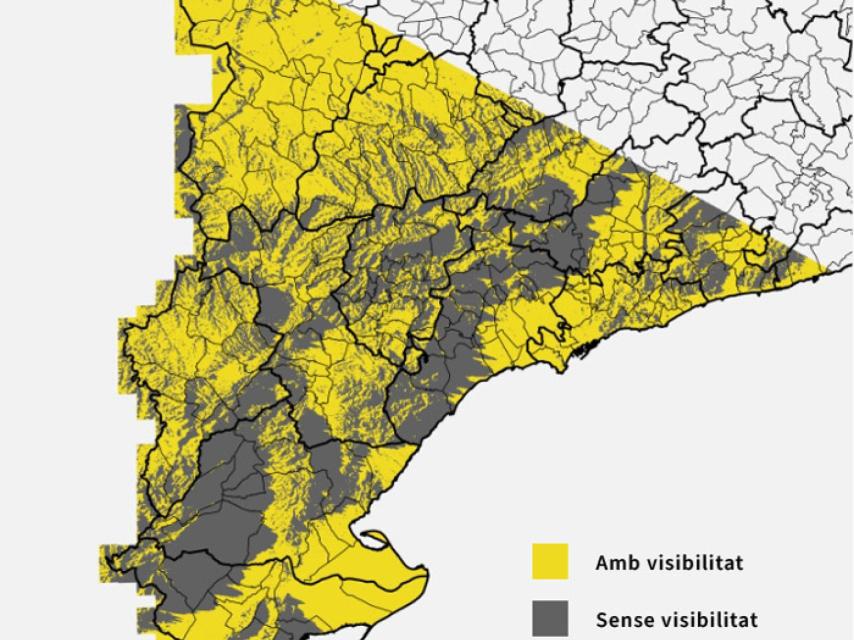 Mapa d'ombres de l'eclipsi de 2026