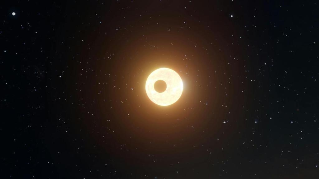 Un eclipsi solar en una imatge d'arxiu
