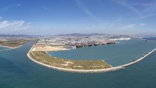Vista aérea del muelle del Prat del Port de Barcelona