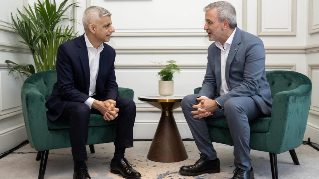 L'alcalde de Londres, Sadiq Khan, i el de Barcelona, Jaume Collboni