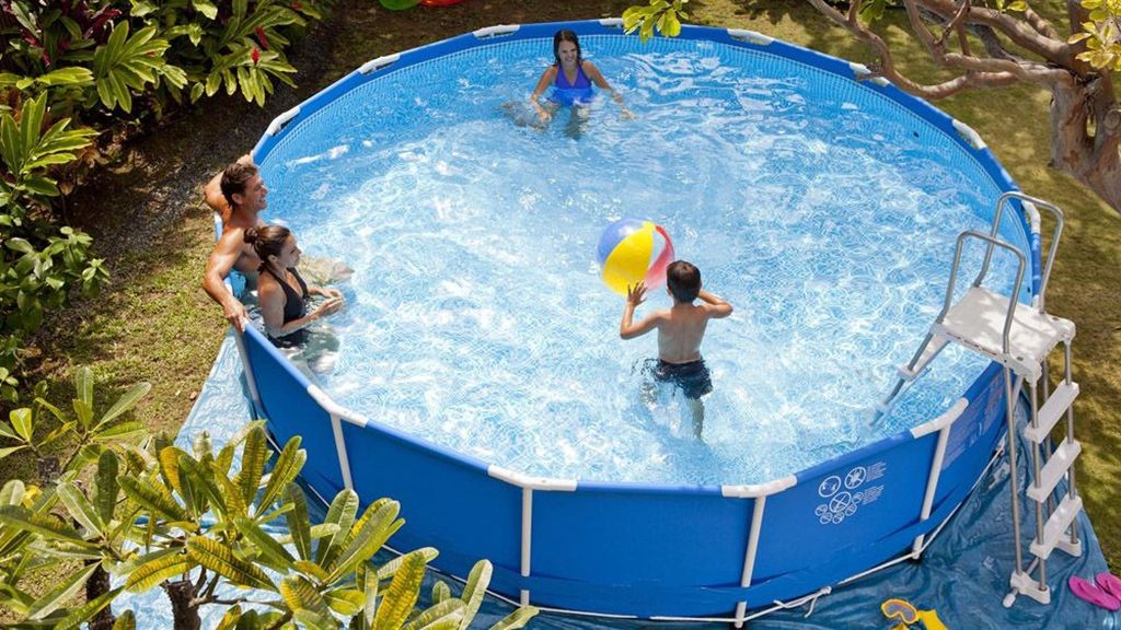 Piscina desmontavle en terraza