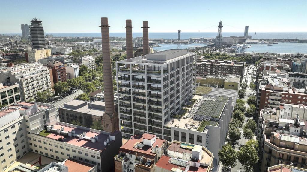 El futuro edificio 3X Paral·lel en las Tres Xemeneies de Barcelona