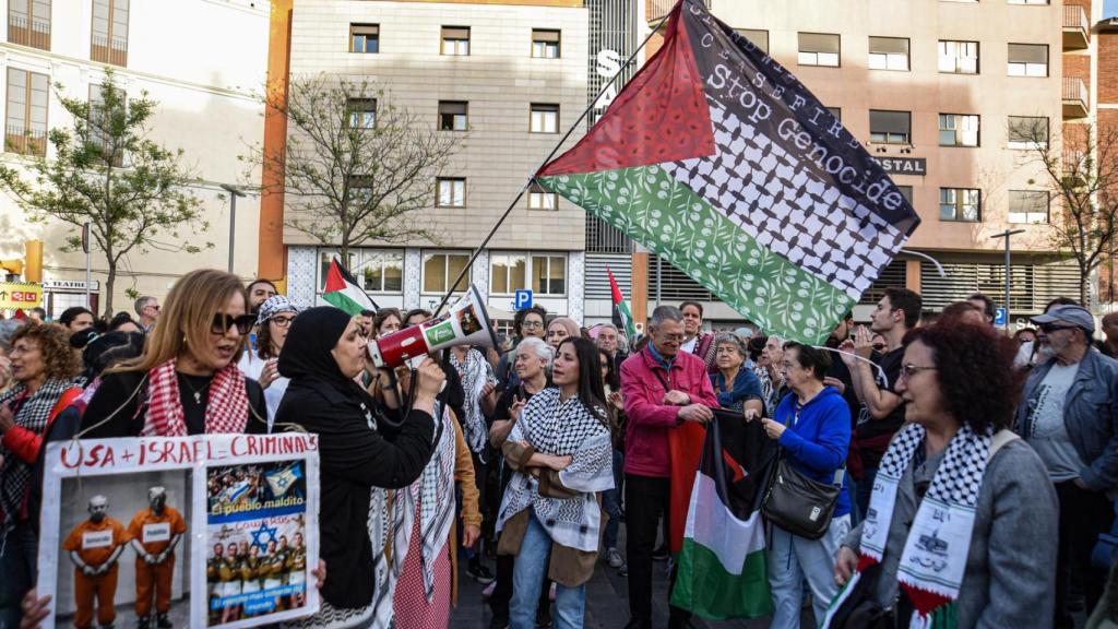 Personas protesta por la nueva detención de Israel a la Flotilla en imagen de archivo