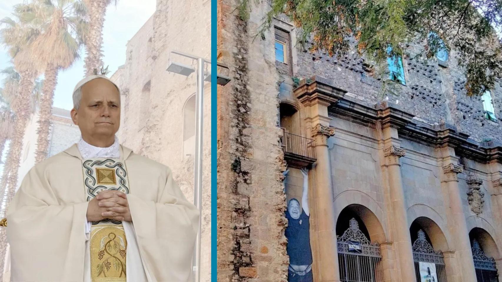 El papa León XIV junto con la iglesia en e