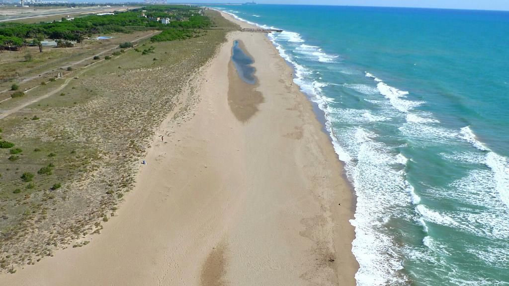 La platja de la Murtra a Viladecans en una imatge d'arxiu