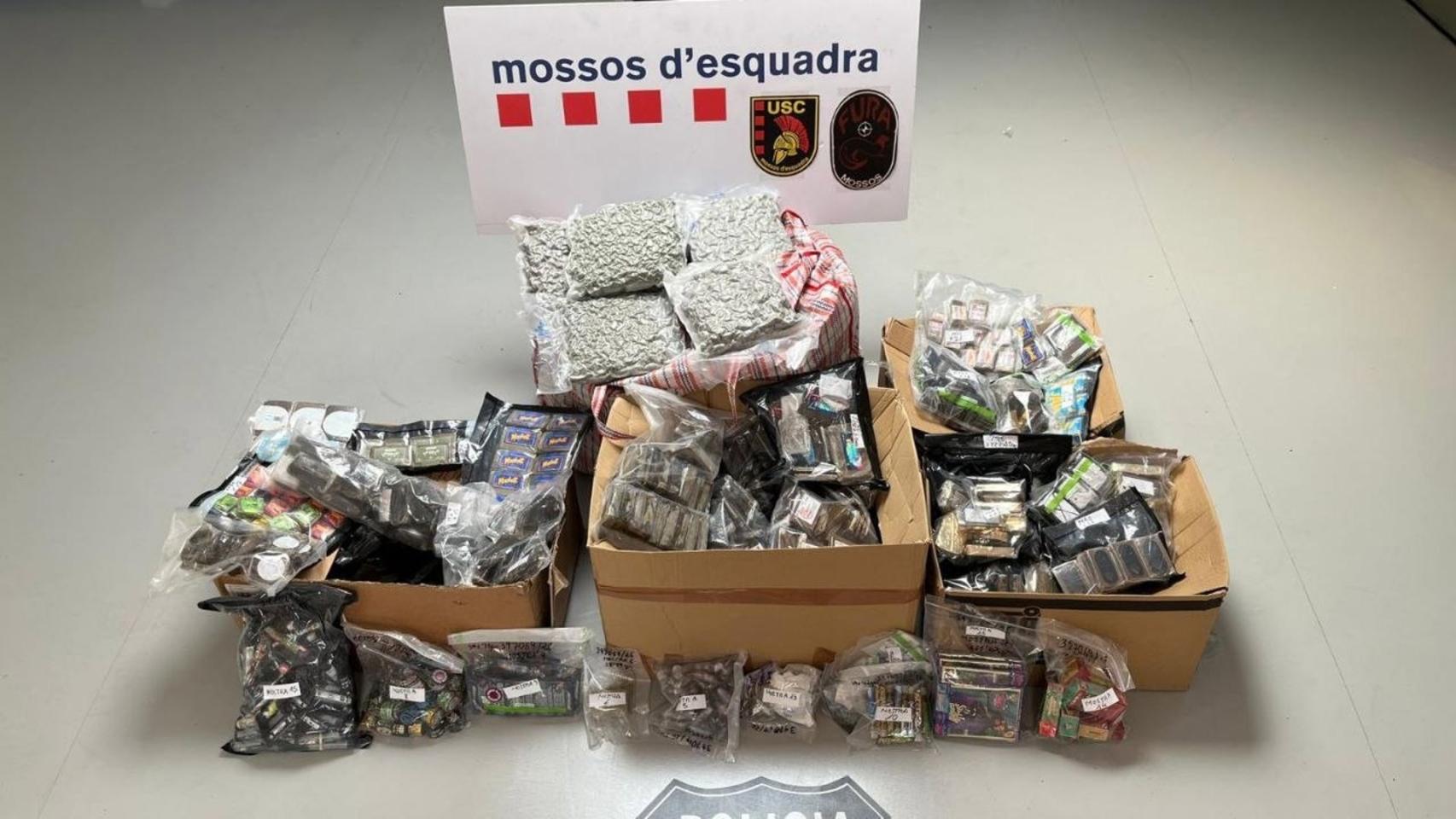 Droga localizada en el interior del piso turístico de Barcelona