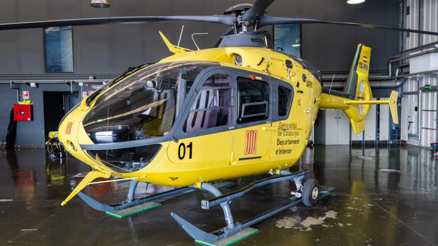 El helicóptero EC-IFU de la Generalitat de Catalunya