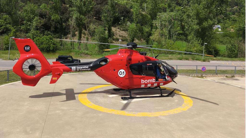 El helicóptero EC-IFU de la Generalitat que se ha puesto en servicio en Olot