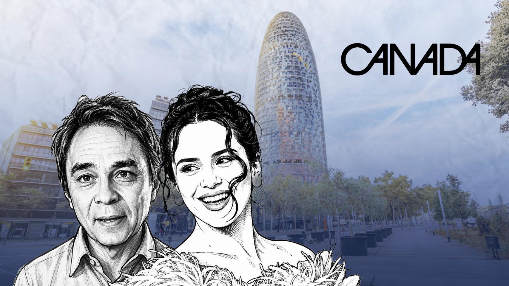 Nicolás Méndez, fundador de la productora Canadá, junto a Rosalía sobre el Poblenou