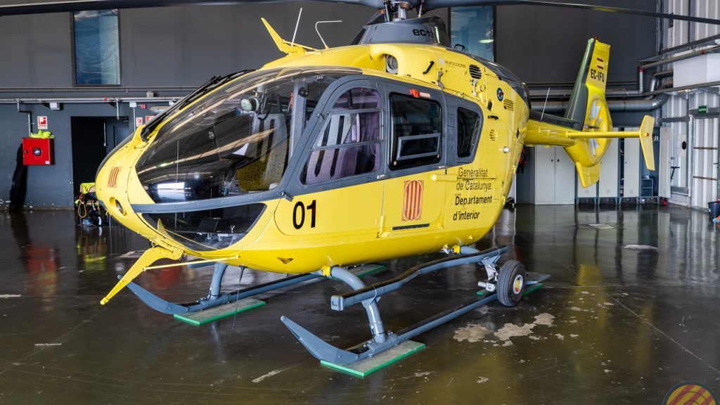 El helicóptero EC-IFU de la Generalitat de Catalunya