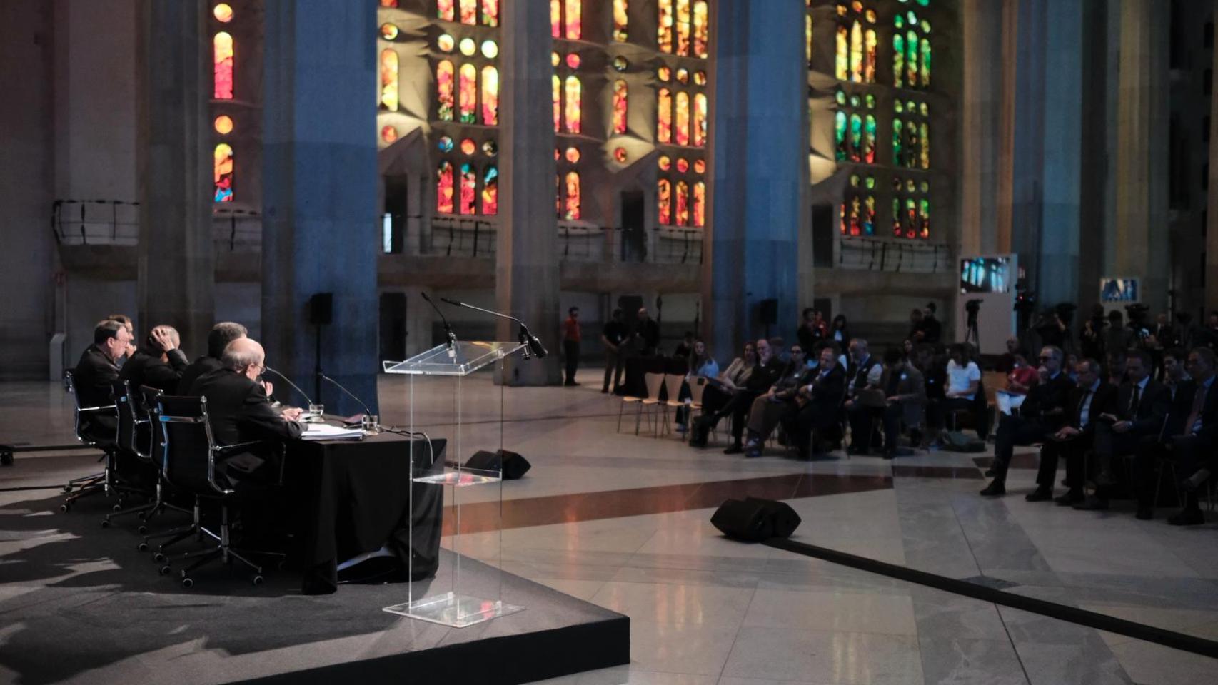 Rueda de prensa en la Sagrada Familia