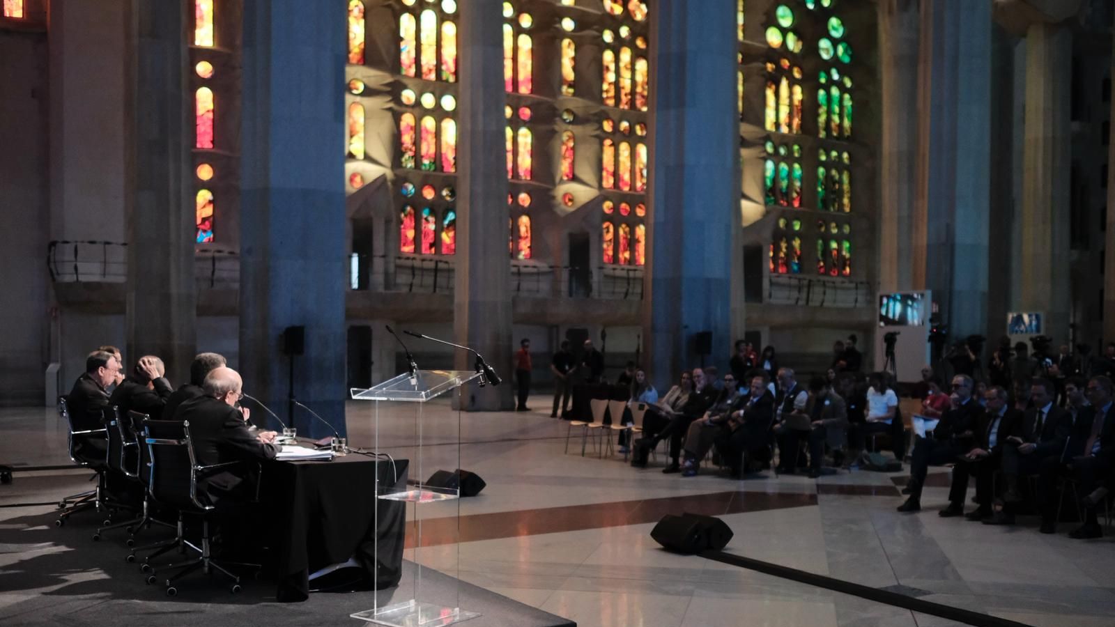 Rueda de prensa en la Sagrada Familia