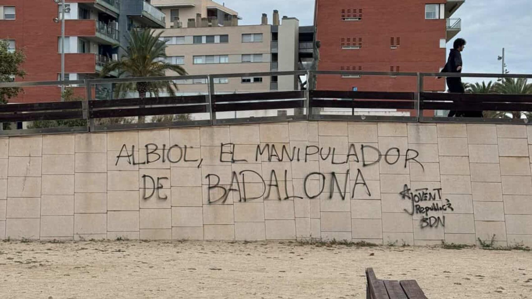Pintada de grafiti en Badalona