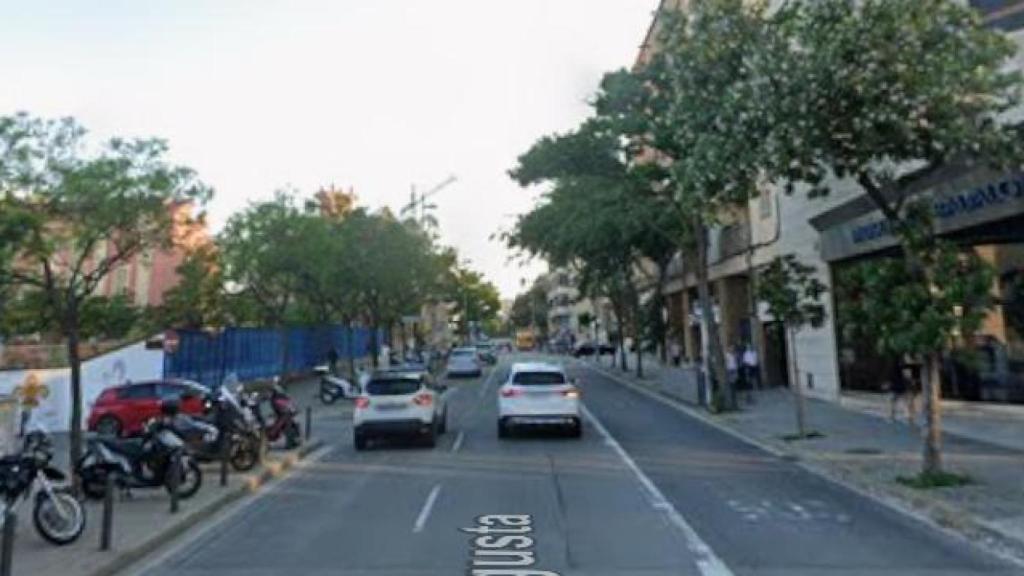 La Via Augusta en Badalona en una imagen de archivo