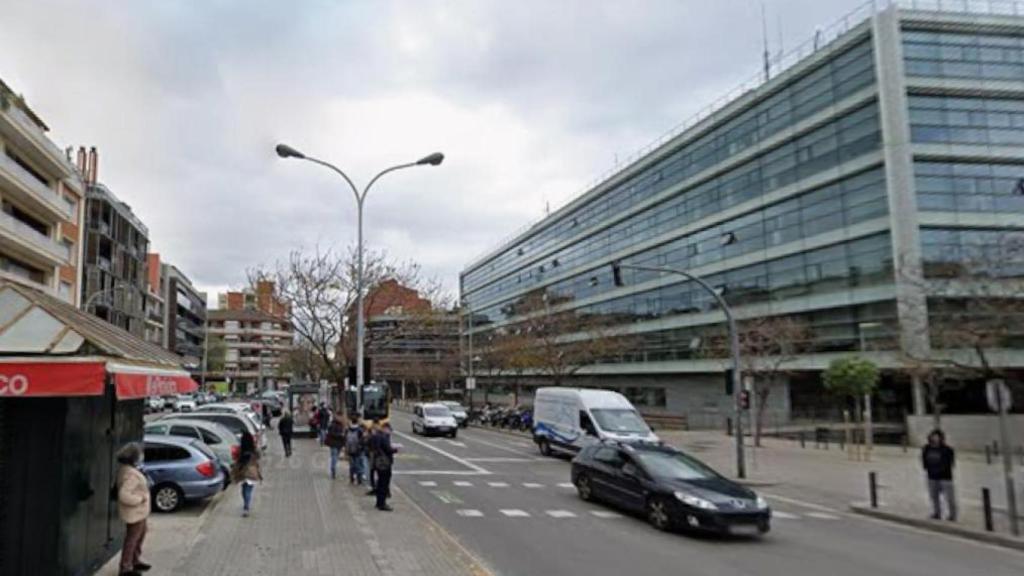 Zona de las obras en Badalona