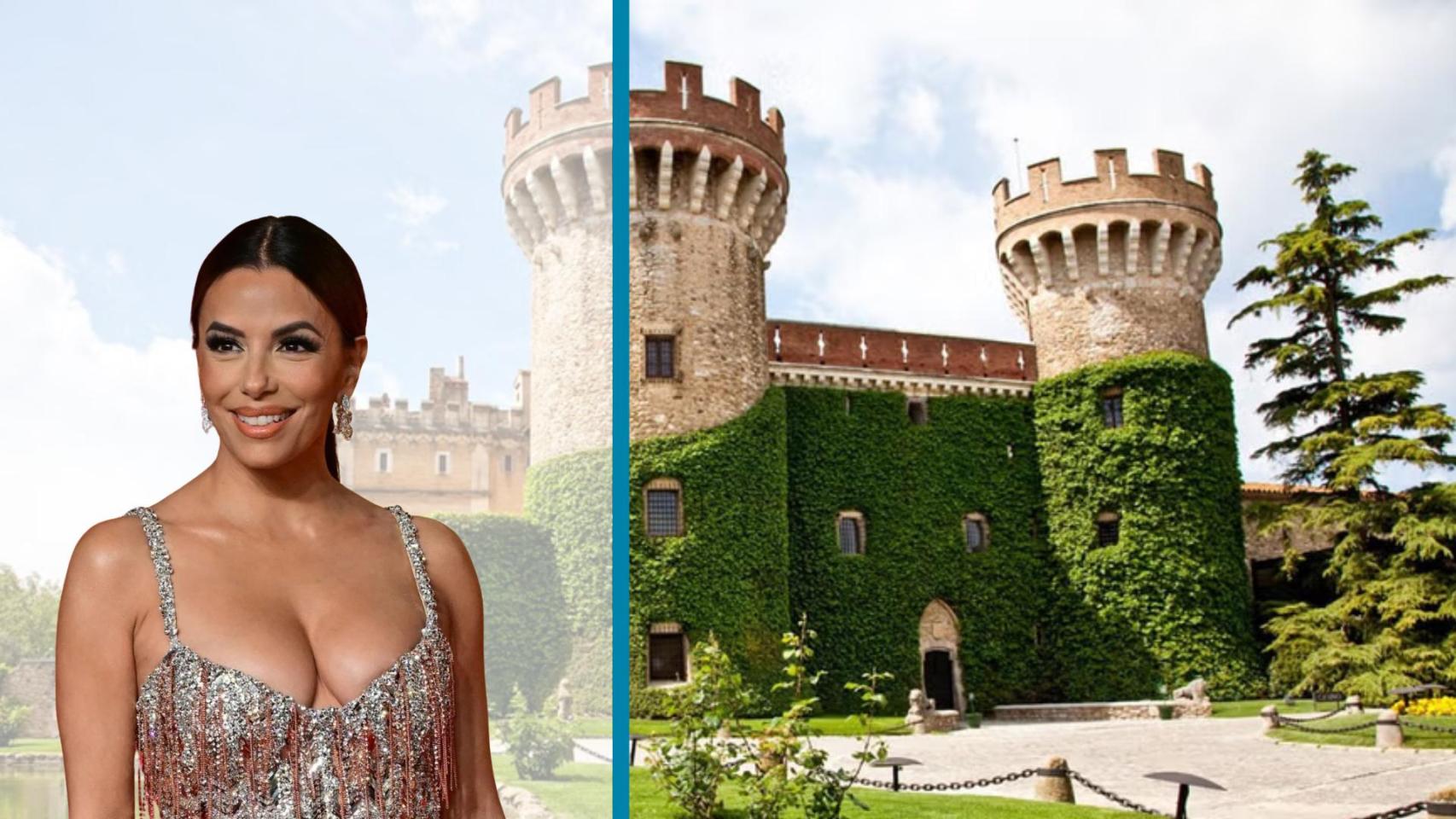 Fotomontaje de Eva Longoria y el Castillo de Peralada