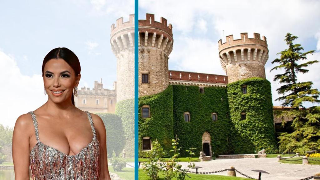Fotomontaje de Eva Longoria y el Castillo de Peralada