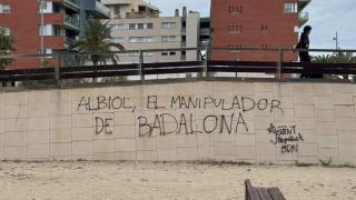 Pintada de grafiti en Badalona