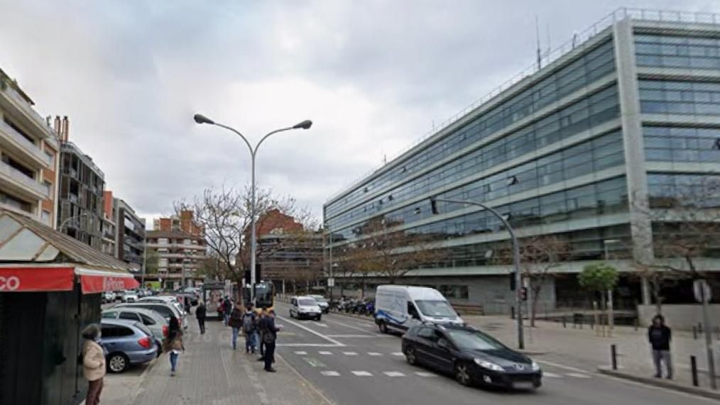 Zona de las obras en Badalona