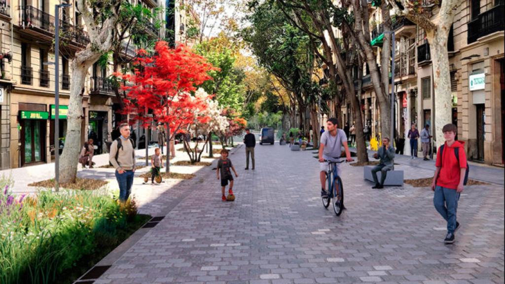 El carrer Borrel a Sant Antoni en una imatge d'arxiu