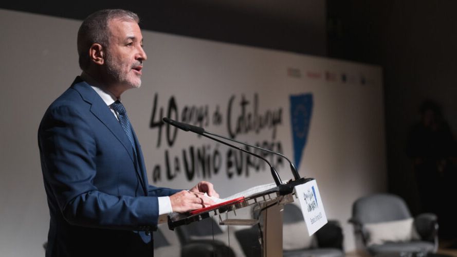 Jaume Collboni durante el acto de celebración del día de Europa