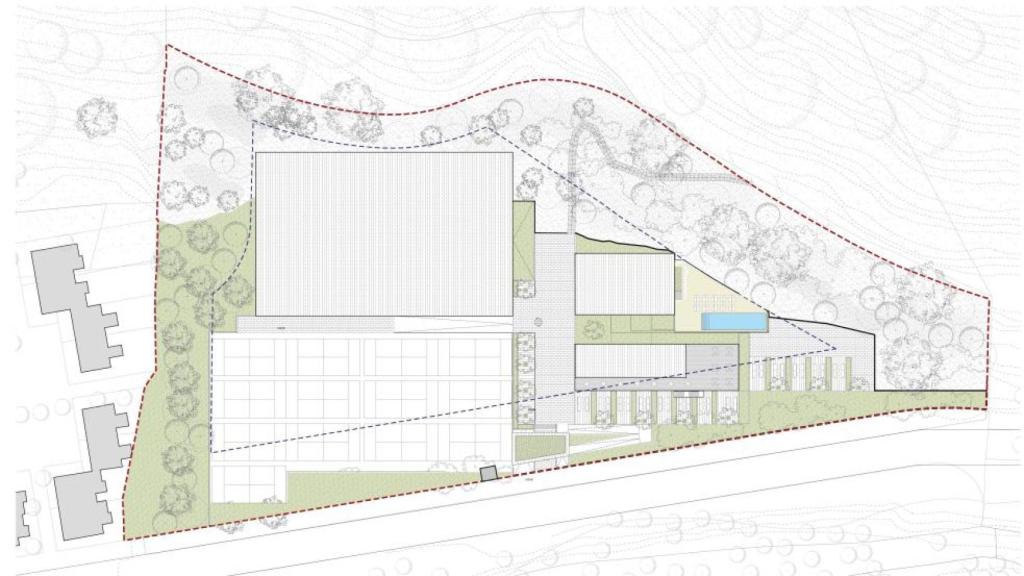 Plano de las futuras instalaciones del club de pádel en Viladecans