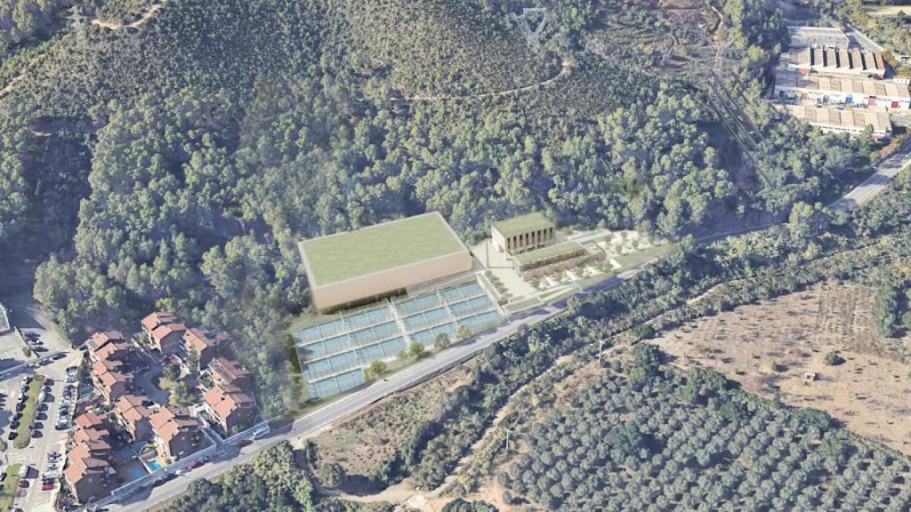Imagen de las futuras instalaciones del club de pádel de Viladecans