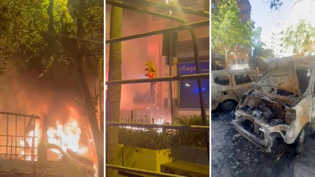 Frames de los diferentes incendios en Barcelona