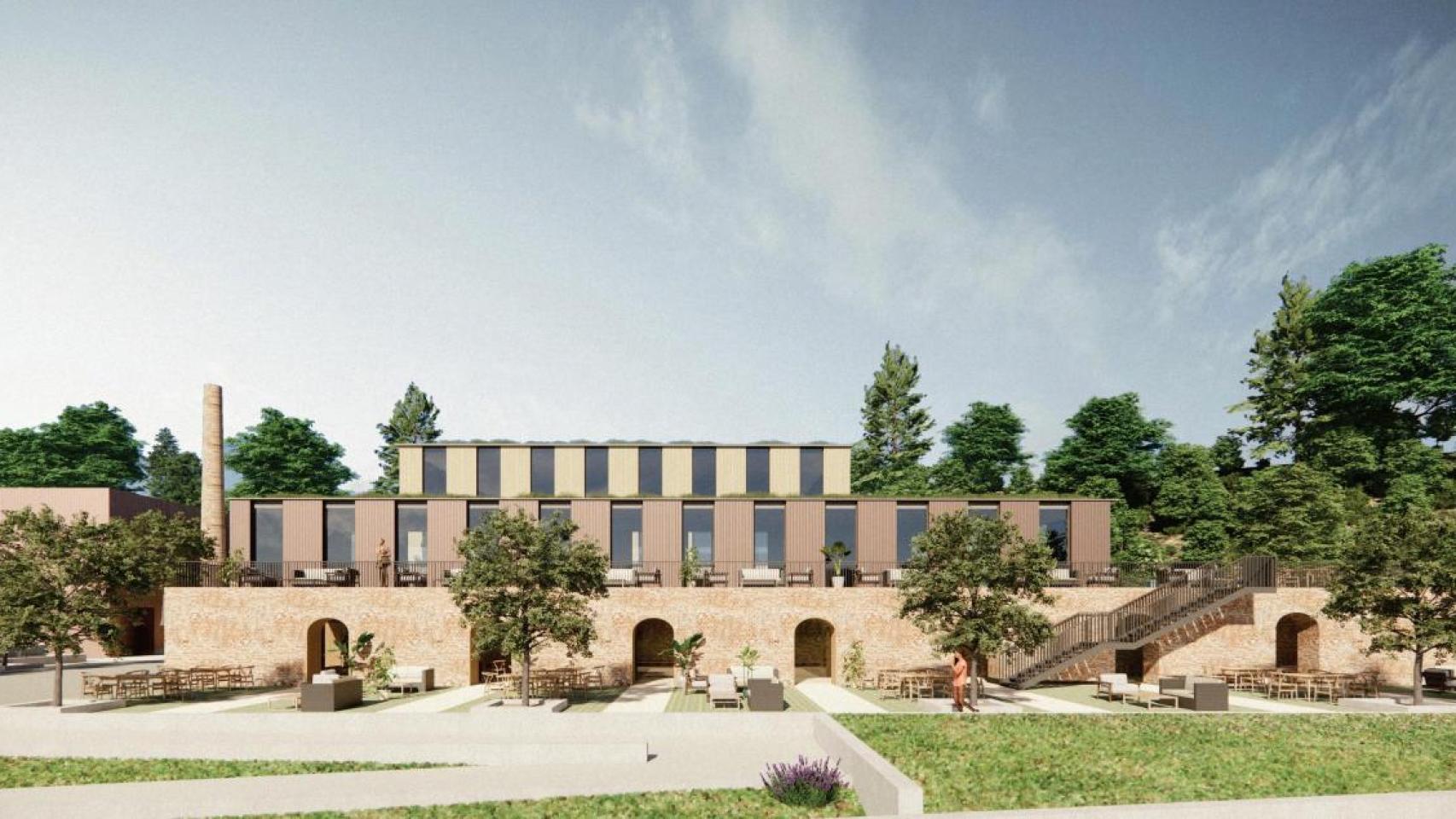 Instalaciones del futuro complejo del club de pádel de Viladecans