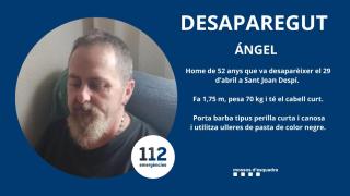 Imagen de Ángel, desaparecido en Sant Joan Despí