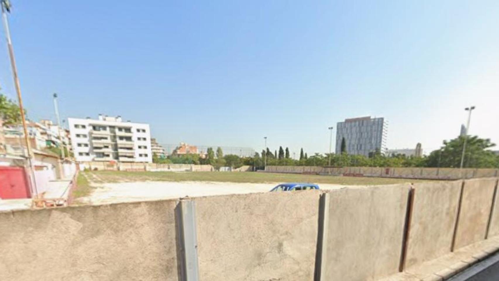 Campo de fútbol de la Damm en Nou Barris