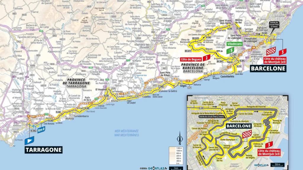 Recorrido de la segunda etapa del Tour