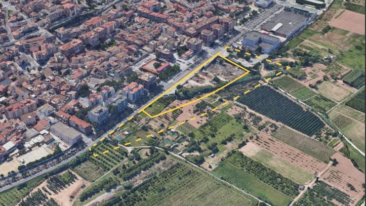 Ámbito de actuación del proyecto del Front Fluvial de Sant Vicenç dels Horts