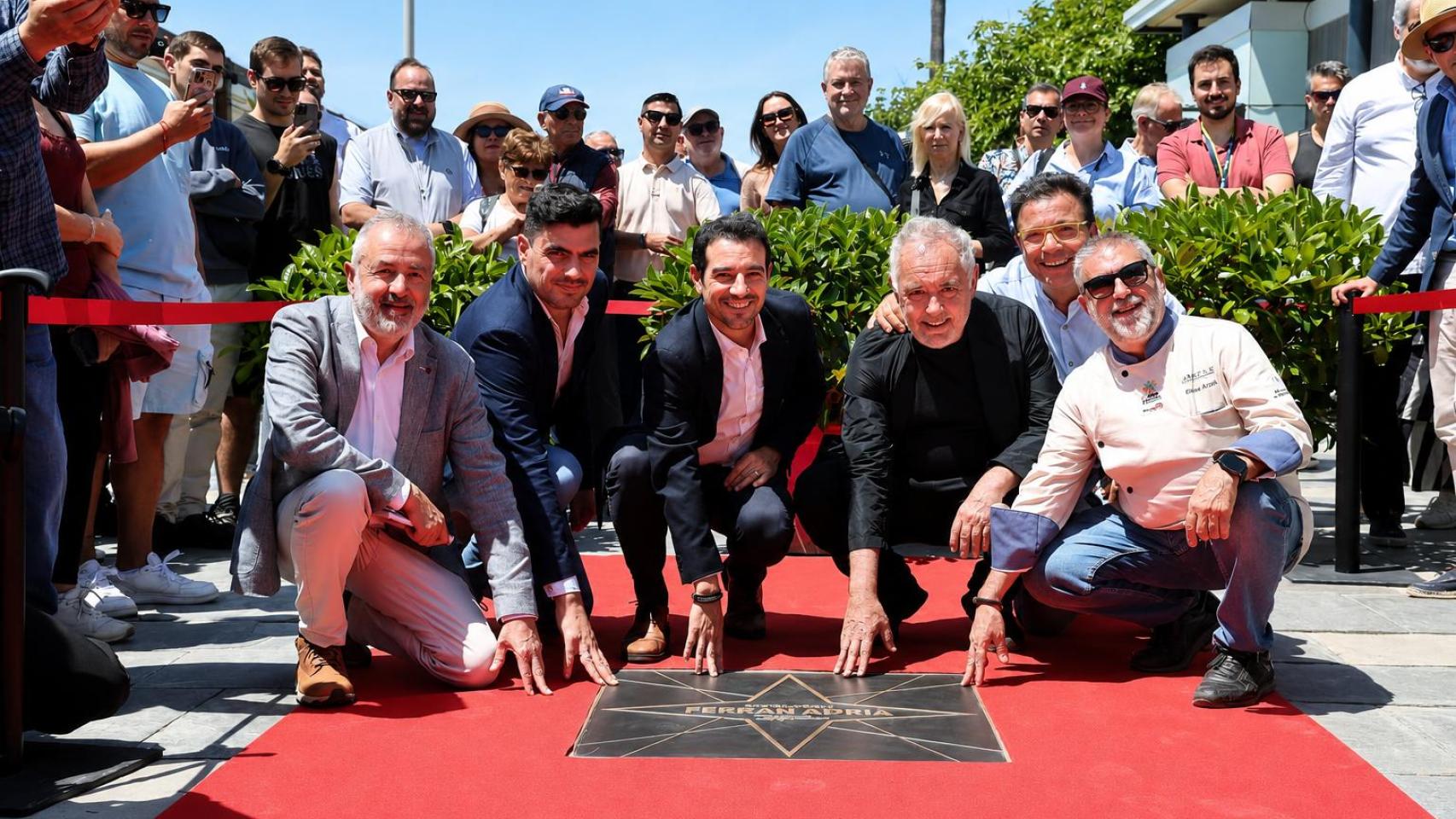 Inauguración de la estrella de Ferran Adrià en el paseo de la fama de Castelldefels