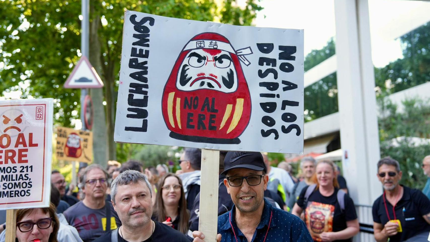 Trabajadores de Nissan en Barcelona protestan contra el ERE