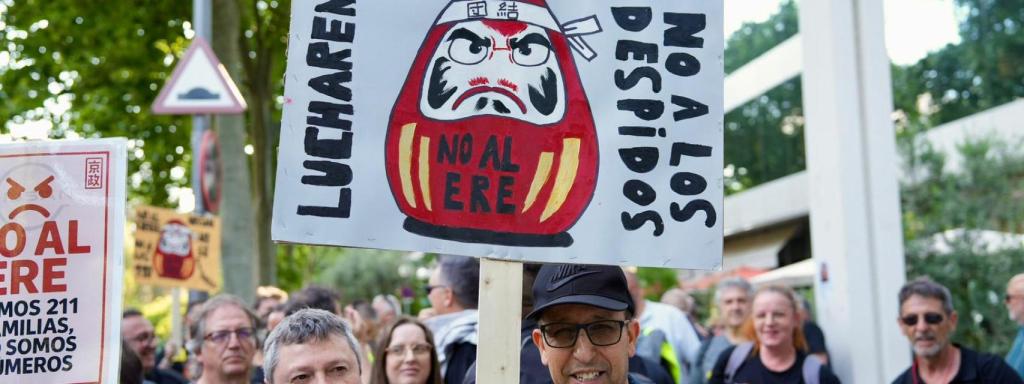 Trabajadores de Nissan en Barcelona protestan contra el ERE
